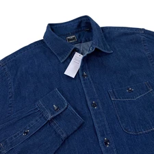 Todd Snyder Denim Point Collar Shirt Mens Size XL SLIM FIT Indigo Blue $178 NWT
