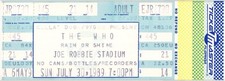 Vintage 1989 Who Unused Complete Concert Ticket Stub Miami FL