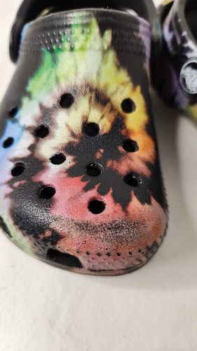 Crocs Slipper Clogs schwarz bunt Batik Kinder Größe C7 - Bild 12 von 13