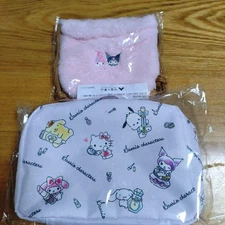 Sanrio Character Pattern Pouch and Drawstring Bag Set 2 Pieces Cute Gift