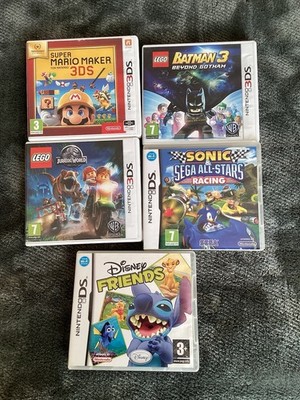 Nintendo 3DS X5 Spielepaket Super Mario Maker Sonic Racing Lego Batman 3 + mehr