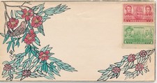 Navy Heroes Hand Drawn & Colored unused Grover Deerwester envelope