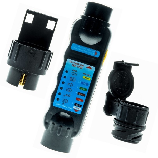 Einparts 7 -13 PIN AnhäNgerlichtprüFer Mit Stecker + 2 Adapter EPTA03-image