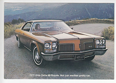 1972 OLDSMOBILE DELTA 88 ROYALE Olds Dealer Postcard NOS New Unused Vintage