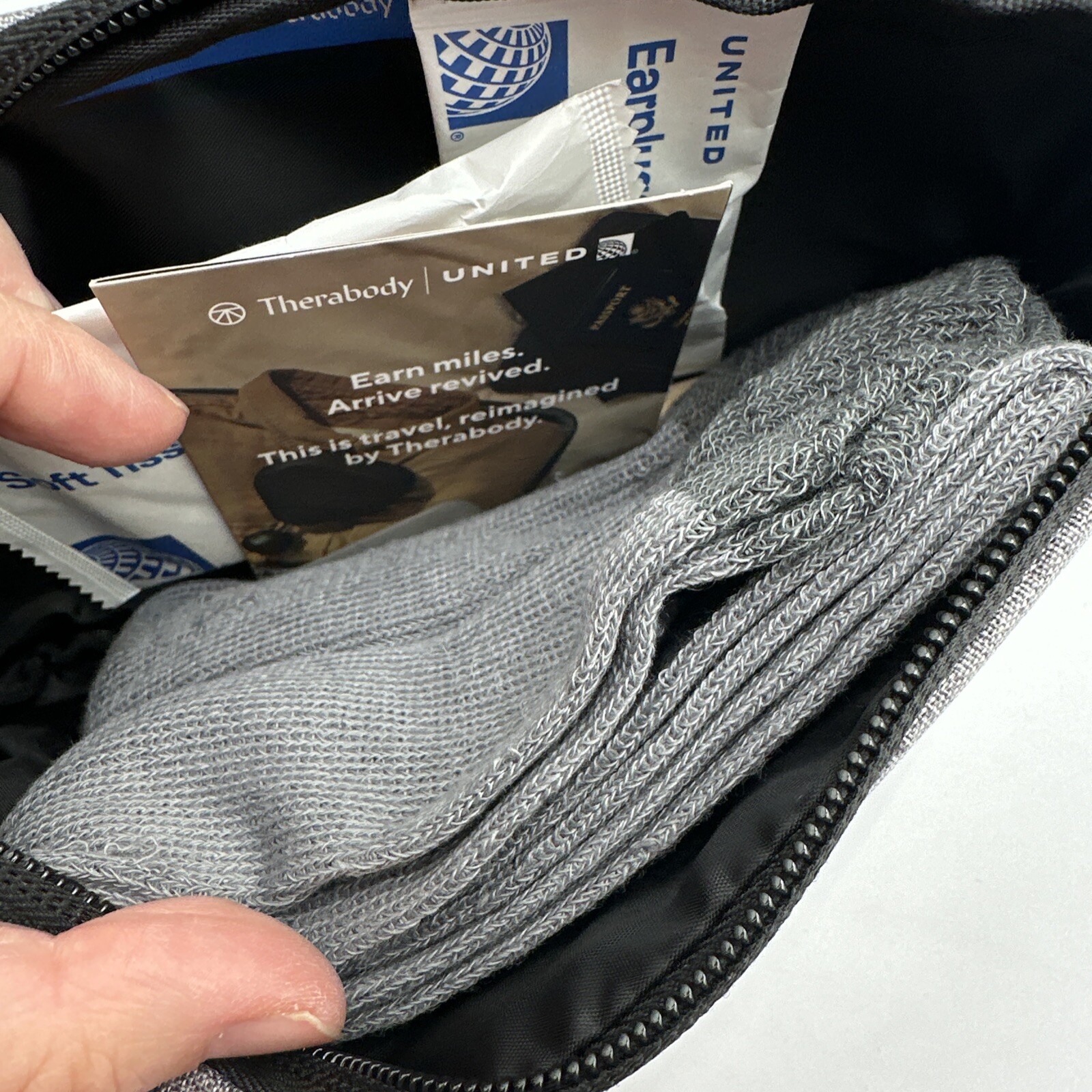 SAOLA United Airlines Therabody Borsa a tracolla 2 calze FANNY PACK SOLO 1 borsa cosmetica