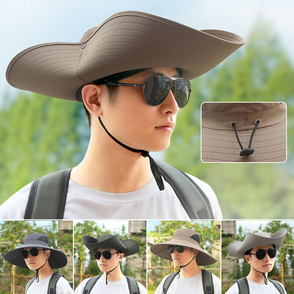 APL Cappelli Uomo Protezione Solare Pescatore Con Grande Tesa Protezione UV Outdoor Viaggio 