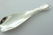 Antique 1950's Sterling Silver Shoe Horn with Floral Handle Design