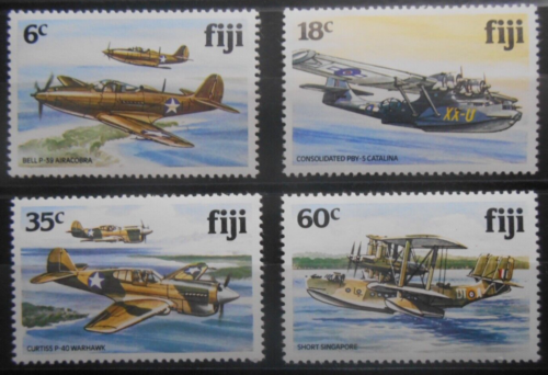 Fidschi 1981, Mi.448-451, Luftfahrt, Flugzeug, ** postfrisch - Zdjęcie 1 z 1