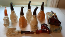 9 Vintage Avon Bottles Mixed Lot Pre-Owned GC Pipes
