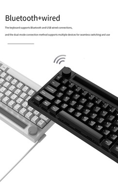 Ajazz K620T 60% RGB Bluetooth Wireless Mechanical Keyboard 4400mAh Battery,