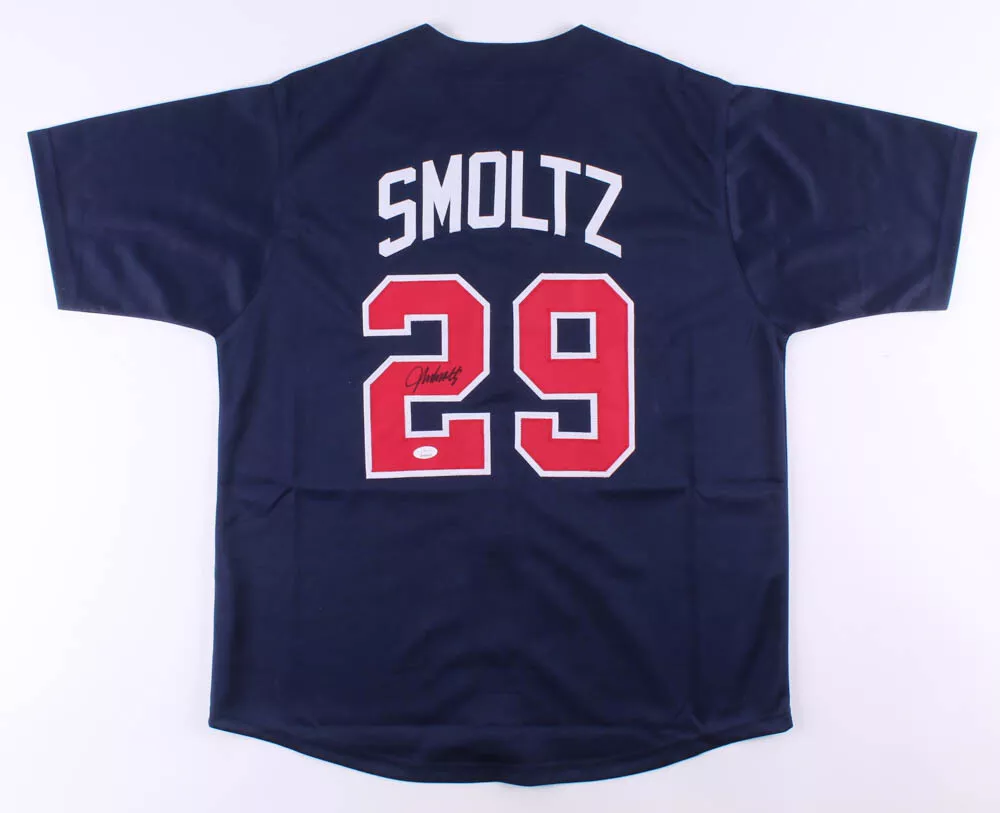 John Smoltz Signed Atlanta Braves Throwback Jersey (JSA COA) 8xAll