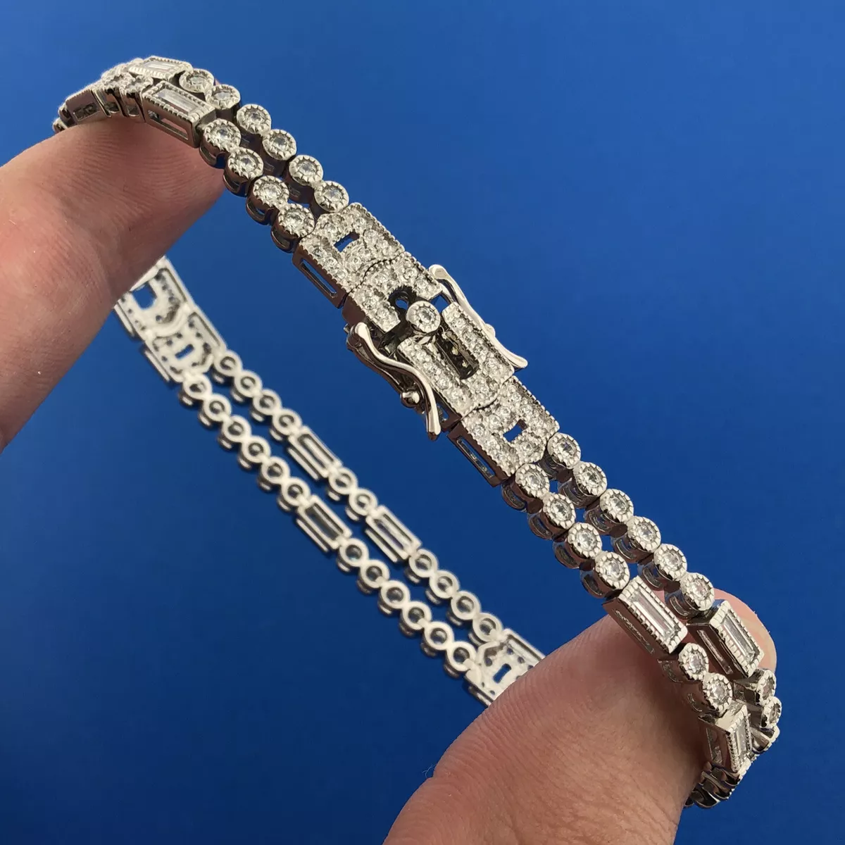 Sterling silver cubic zirconia bracelet deals