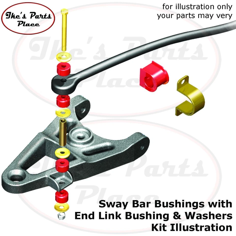 Kit de buje de barra estabilizadora/eslabón final trasero Prothane 7-1129-BL 82-02 Camaro/Firebird Foto 3 de 4