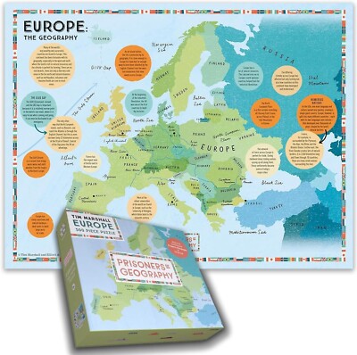 Erkunden Sie Europa mit Gefangenen der Geographie 500-teilige Puzzlekarte von Tim Marshall