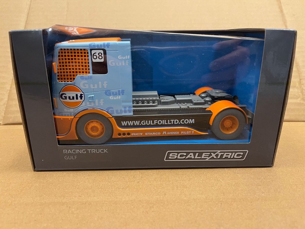 Scalextric Slot Car C3772 Gulf Racing Truck #68 Starco Blue Orange New in box