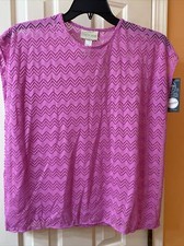 Cherokee Women  s Pink Cover-up Top Medium 7/8 NWT