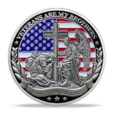 Veterans Coin - Veterans Are My Brothers Military Commemorative Coin Thanks Gift