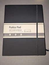 Pukka Pads Soft Vegan Cover College Ruled - Black 8.5 x11 Inner Pocket 192 Pages