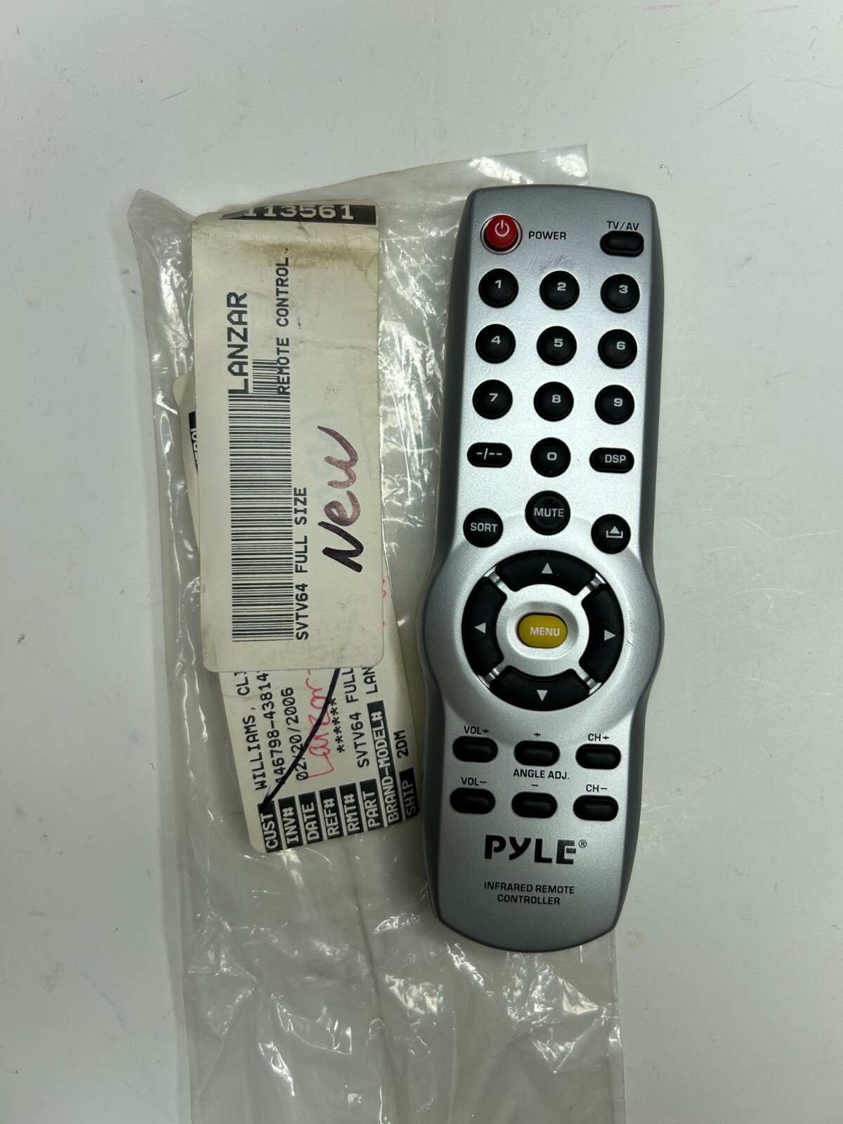 PYLE / Lanzar Vehicle DVD TV Remote Control, Silver OEM for 