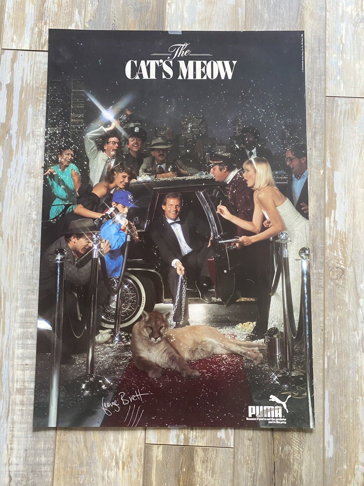 RARE Max 49% OFF Vintage 1985 - George Brett Puma Poster 22x33 The Cat’s Popular product