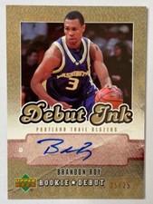 Brandon Roy 2006-07 UD Rookie Debut Ink RC GOLD AUTO Blazers Huskies RARE #d /25