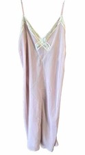 Gilligan O Malley Medium Lingerie Gown Blush Lace Trimmed Keyhole Back
