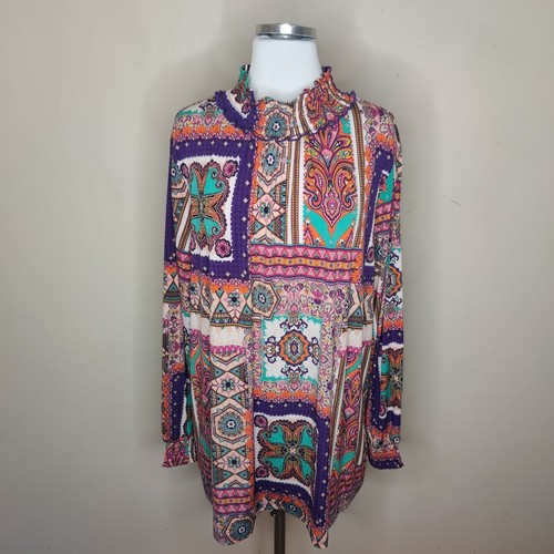 Gilet Décontracté En Laine Susan Bristol - Femme - Taille 2XL - Patchwork Scandi - Multicolore