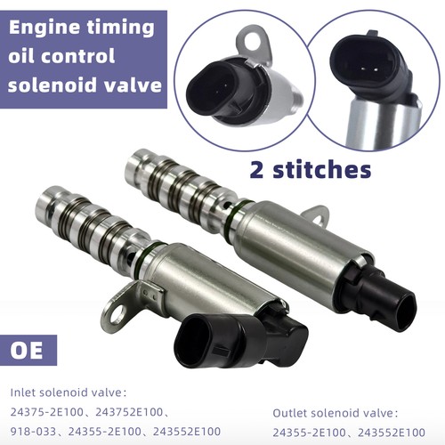 Intake & Exhaust Variable Valve Timing VVT Control Solenoid Crankshaft Position - Picture 3 of 7