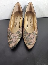 Vintage Life Stride Floral Tapestry Pump Heels Womens Size 6B/ AA