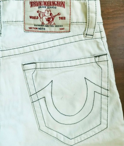 MOTO BIKER Slim SKINNY Zip WHITE Denim 
