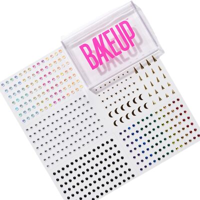 BAKEUP Beauty Playbox 456pcs Self Adhesive Eye Face and Body Gems and Sticker...