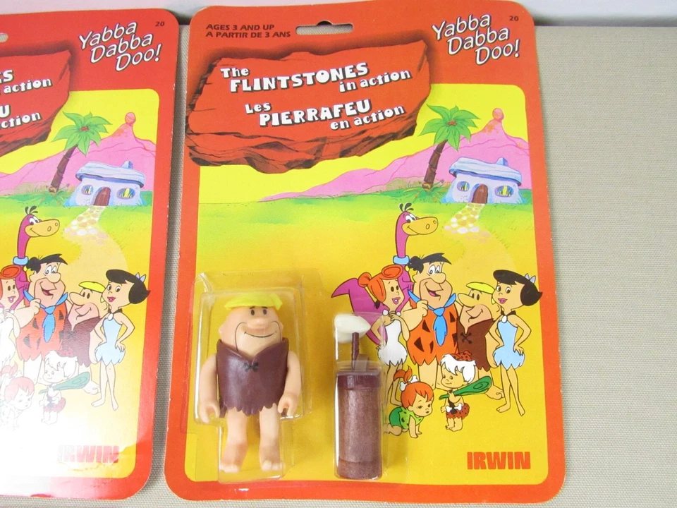 Rare The Flintstones Complete Carded Figure Set by Irwin Hanna-Barbera 1985 - Image 4 of 4