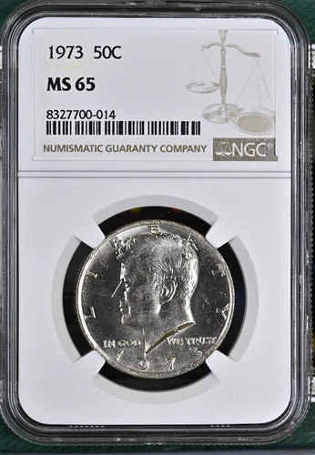 1973 KENNEDY HALF DOLLAR 50 CENTS NGC MS65 UNC DETAILED COIN #G