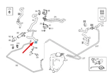 MERCEDES-BENZ E W210 Recirculating Pump To Engine Hose A2108324794