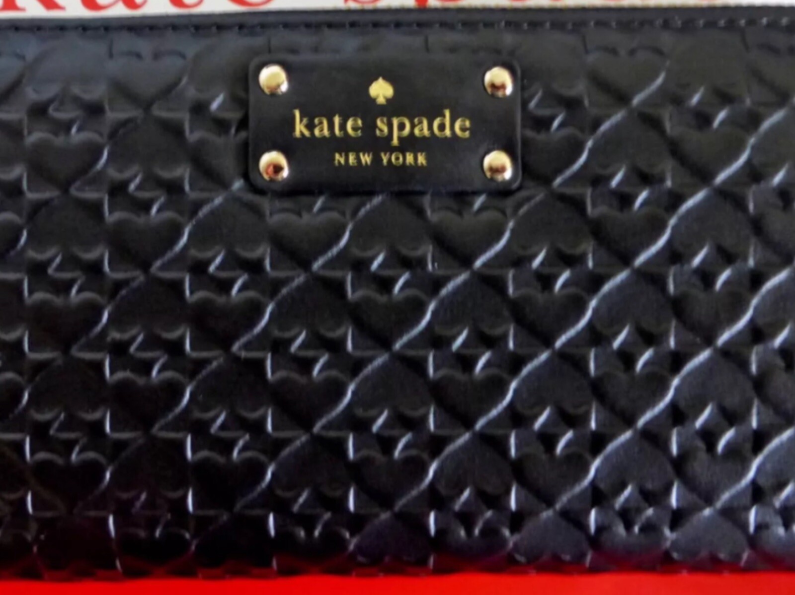 kate Spade NEDA Penn Place Embossed In Black Leather RRP $169 image 9