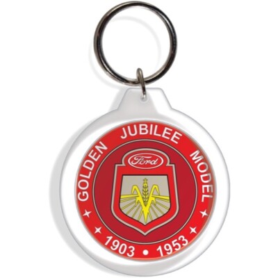 Ford Golden Jubilee Garden Farm Tractor yard lawnmower Keyring Keychain part FOB