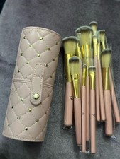 12-Piece Makeup Brush Set with Travel Case Luxury Professional Cosmetic Brushes