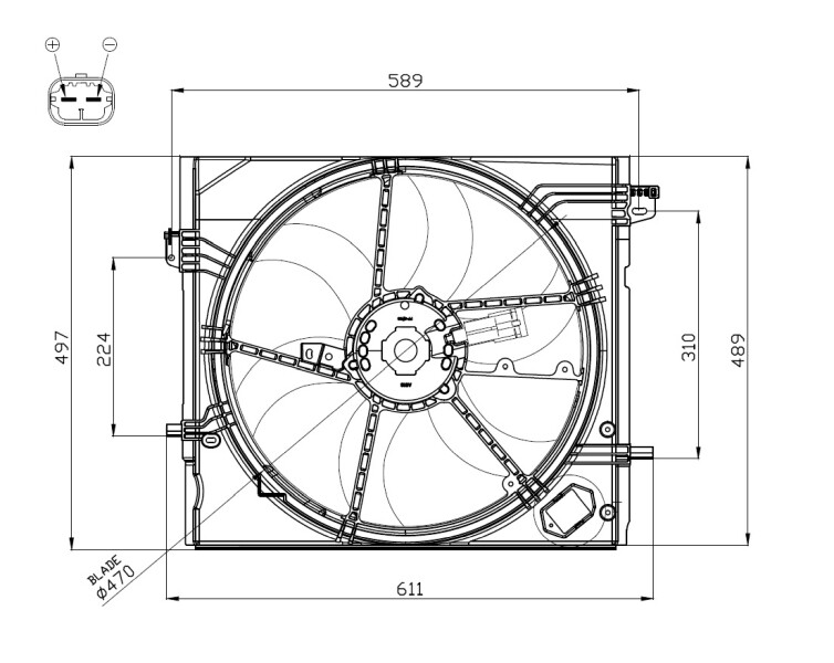 NRF 47897 Fan, radiator for NISSAN,RENAULT