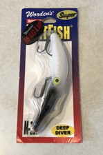 MAG LIP Worden's Original Super Flatfish M-2SP Deep Diver COP CAR BIANCO NERO