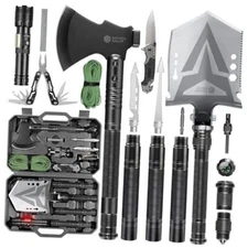 Sahara Sailor Folding Camping Shovel Axe Kit Military Grade, Multifunctional 