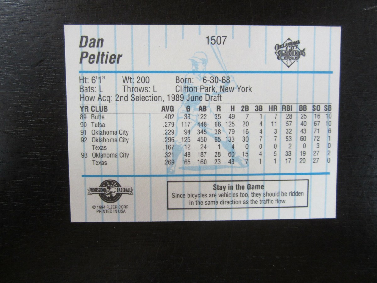 1994 Fleer ProCards # 1507 Dan Peltier Autograph Signed (B