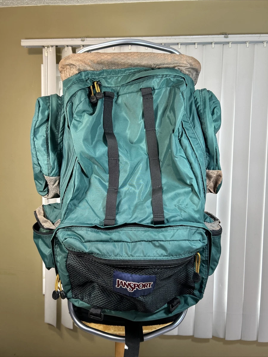 VTG Jansport External Frame Multi pocket Lightweight Hiking Backpack Size Large