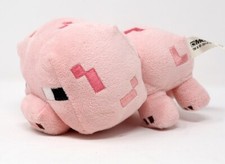 Mojang 2014 Minecraft Official Pink Pig Bean Bag Small Plush Doll Toy GUC