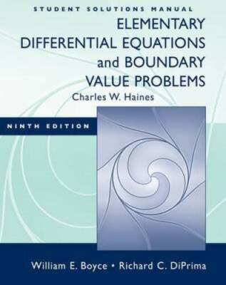 Student Solutions Manual: Elementary Differential Equations & Boundary Va - GOOD