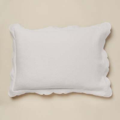 Henry Matelasse Sham, White, Standard