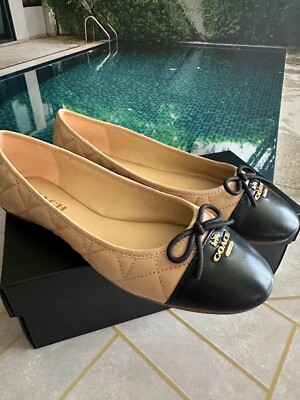 BN Coach Allyson Quilted Ballet Beechwood/Black SIZE B - Main Image