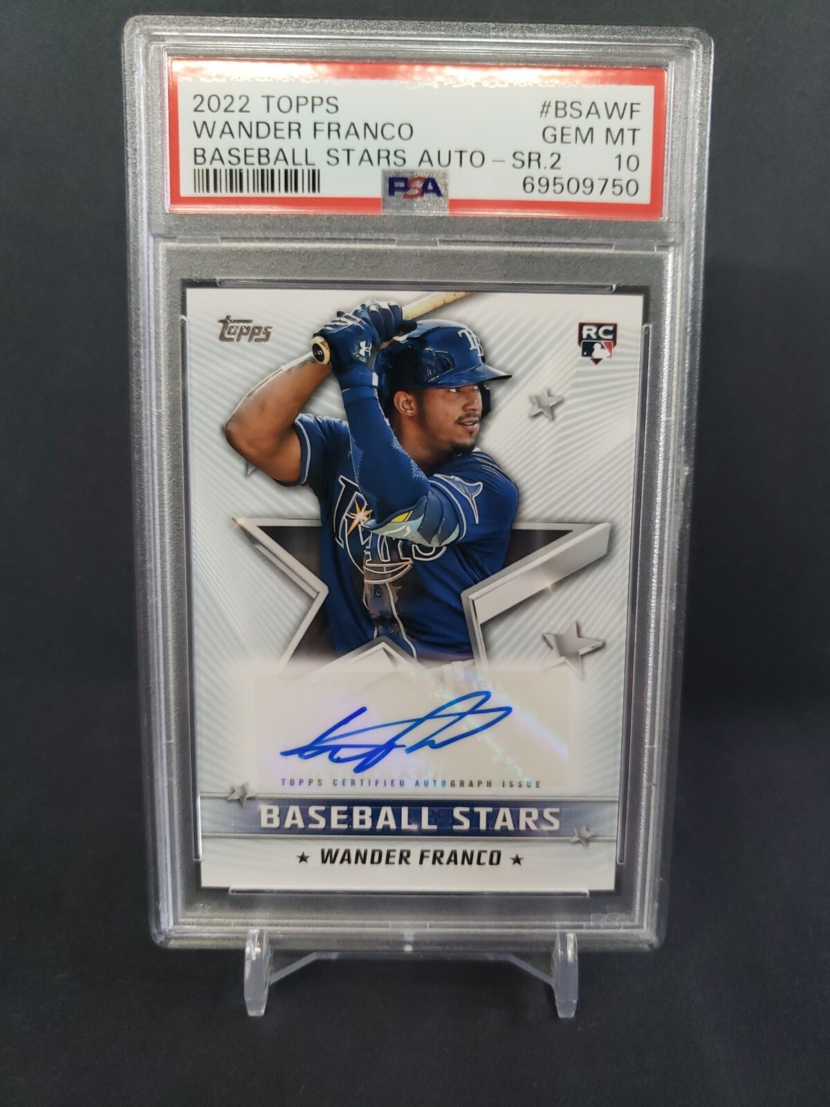 Wander Franco 2022 Topp Series 2 Baseball Stars Auto PSA 10 