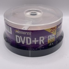Memorex DVD R 4x 4.7GB 120min Recordable 25PK NEW NIB
