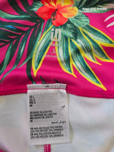 NEW Ideology Compression Tropical Floral Print SZ/L Bike Shorts Pocket NWT$29.50 - Picture 8 of 8