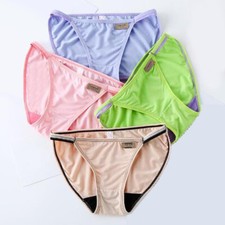 Women Briefs Low Waist Cotton Comfort Underpant Underwear Panties Solid Color  